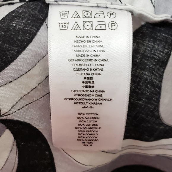 Michael Kors Geometric Roll Up Long Sleeve Blouse - Picture 6 of 7